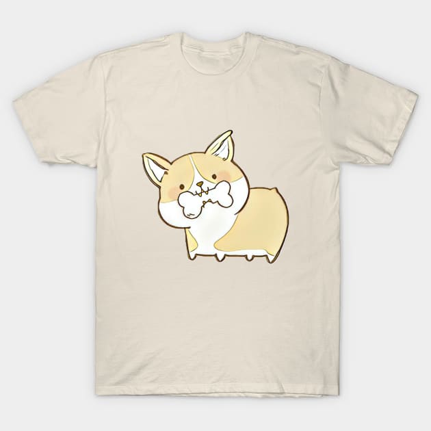 Hungry Pup T-Shirt by corgitee